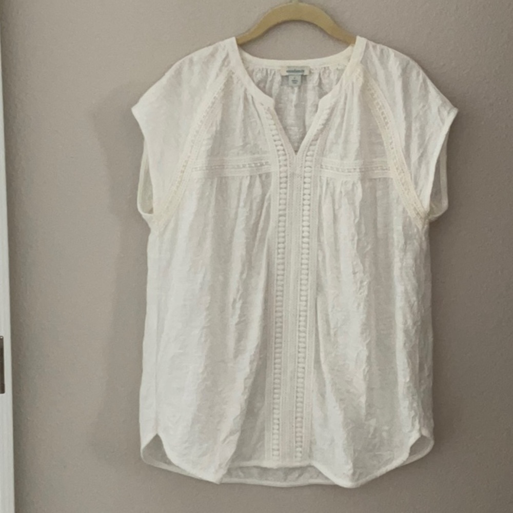 Sundance presents…the perfect blouse.  It is  feminine and a cool shade of white